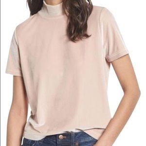 Madewell blush velvet shirt